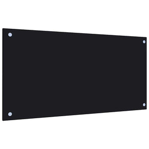 Paraschizzi per Cucina Nero 80x40 cm in Vetro Temperato 249484