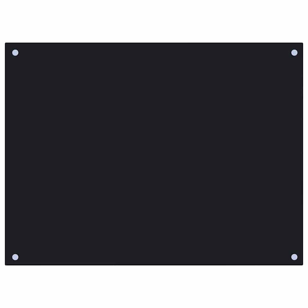 Paraschizzi per Cucina-Protezione parete cucina Nero 80x60 cm in Vetro Temperato
