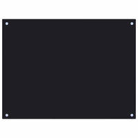 Paraschizzi per Cucina-Protezione parete cucina Nero 80x60 cm in Vetro Temperato