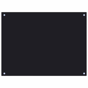 Paraschizzi per Cucina-Protezione parete cucina Nero 80x60 cm in Vetro Temperato