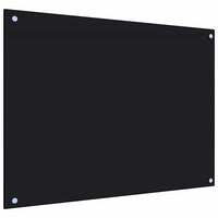 Paraschizzi per Cucina Nero 80x60 cm in Vetro Temperato 249486