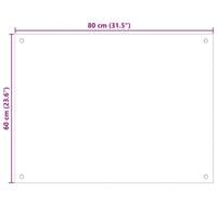 Paraschizzi per Cucina Nero 80x60 cm in Vetro Temperato 249486