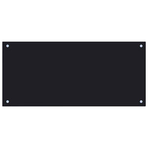 Paraschizzi per Cucina Nero 90x40 cm in Vetro Temperatocod mxl 73030