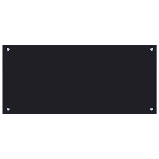 Paraschizzi per Cucina Nero 90x40 cm in Vetro Temperatocod mxl 73030
