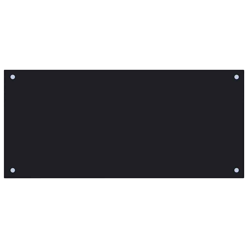 Paraschizzi per Cucina Nero 90x40 cm in Vetro Temperato 249487