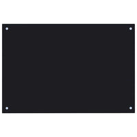 Paraschizzi per Cucina-Protezione parete cucina Nero 90x60 cm in Vetro Temperato