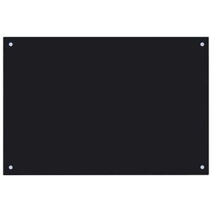 Paraschizzi per Cucina-Protezione parete cucina Nero 90x60 cm in Vetro Temperato