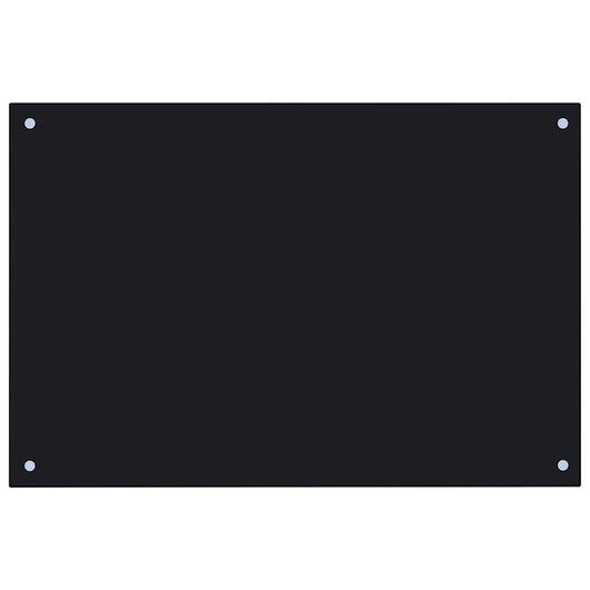 Paraschizzi per Cucina-Protezione parete cucina Nero 90x60 cm in Vetro Temperato
