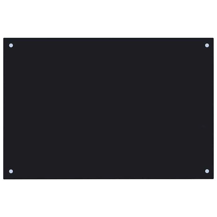 Paraschizzi per Cucina Nero 90x60 cm in Vetro Temperato