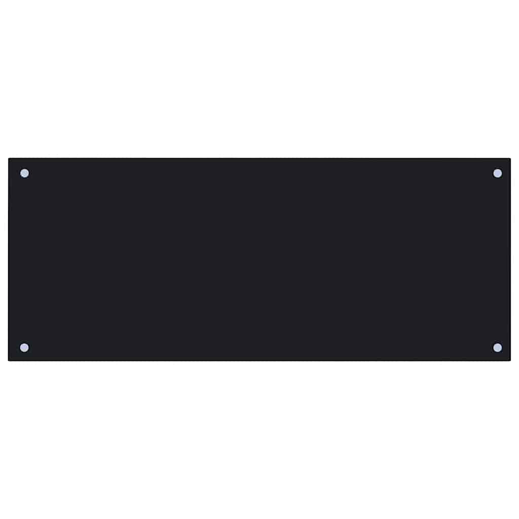 Paraschizzi per Cucina Nero 100x40 cm in Vetro Temperatocod mxl 97131
