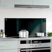 Paraschizzi per Cucina Nero 100x40 cm in Vetro Temperatocod mxl 97131