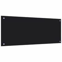 Paraschizzi per Cucina-Protezione parete cucina Nero 100x40 cm in Vetro Temperato
