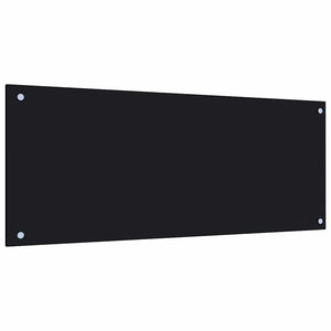 Paraschizzi per Cucina-Protezione parete cucina Nero 100x40 cm in Vetro Temperato