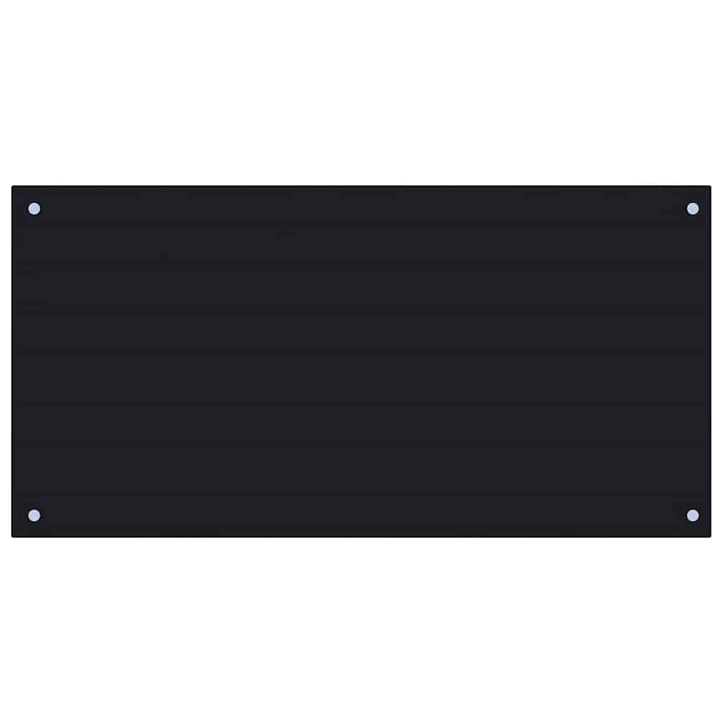 Paraschizzi per Cucina Nero 100x50 cm in Vetro Temperato 249491