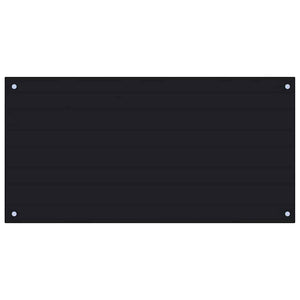 Paraschizzi per Cucina Nero 100x50 cm in Vetro Temperato 249491