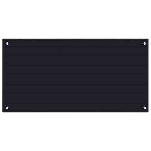 Paraschizzi per Cucina Nero 100x50 cm in Vetro Temperato 249491