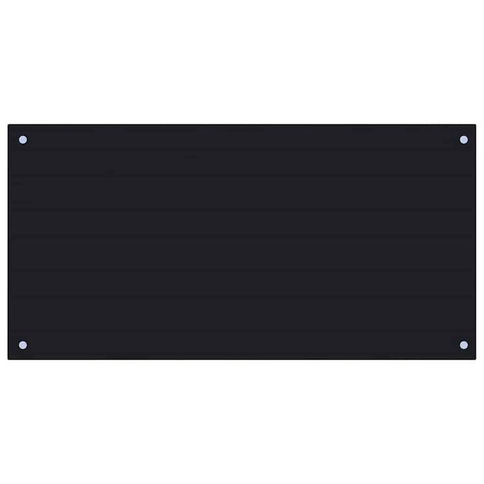 Paraschizzi per Cucina Nero 100x50 cm in Vetro Temperato 249491