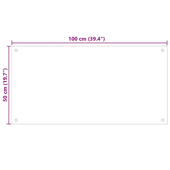 Paraschizzi per Cucina Nero 100x50 cm in Vetro Temperato 249491