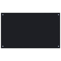 Paraschizzi per Cucina Nero 100x60 cm in Vetro Temperato 249492