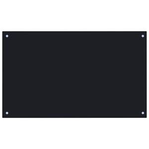 Paraschizzi per Cucina Nero 100x60 cm in Vetro Temperato 249492