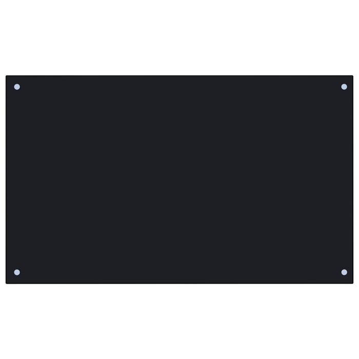 Paraschizzi per Cucina Nero 100x60 cm in Vetro Temperato 249492