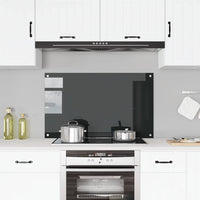Paraschizzi per Cucina-Protezione parete cucina Nero 100x60 cm in Vetro Temperato