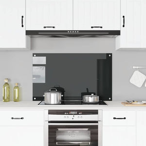 Paraschizzi per Cucina-Protezione parete cucina Nero 100x60 cm in Vetro Temperato