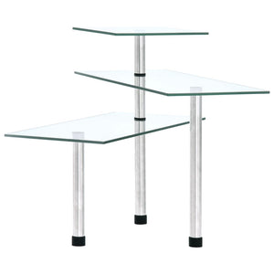 Scaffale da Cucina Angolare a 3 Livelli Vetro temperato 249502