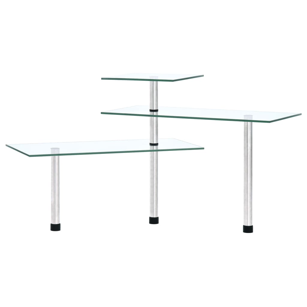 Scaffale da Cucina Angolare a 3 Livelli Vetro temperato 249502