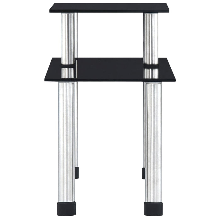 Mensola da Cucina Nera 45x16x26 cm in Vetro Temperato