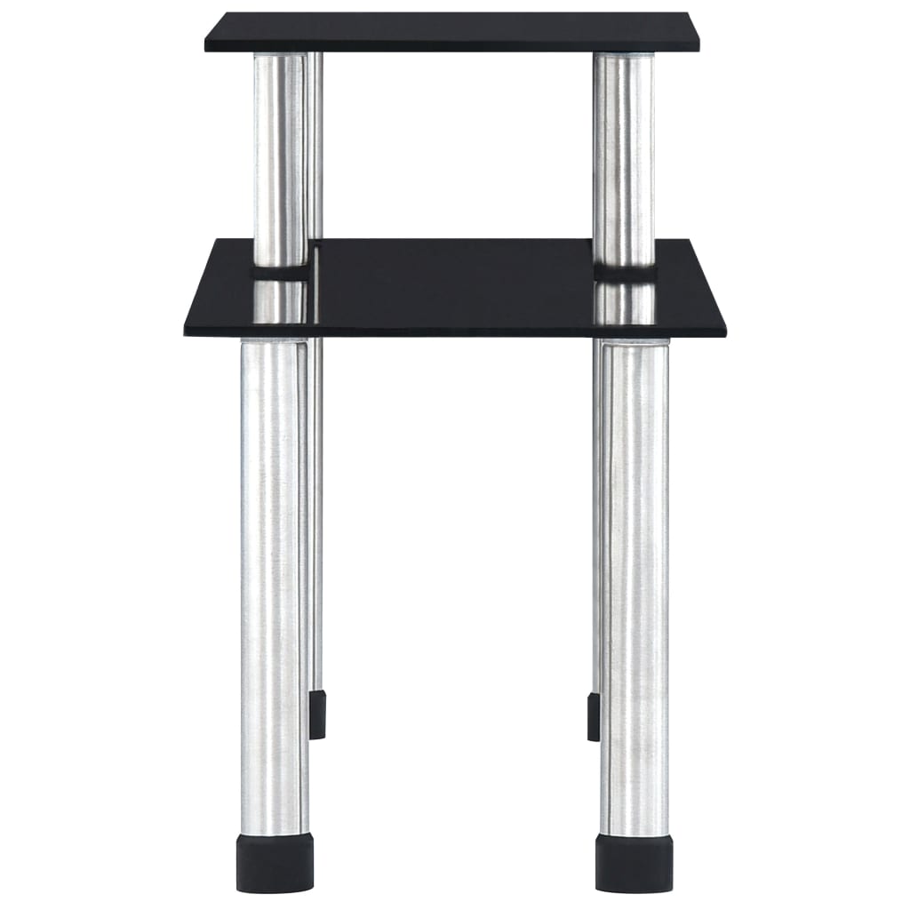 Mensola da Cucina Nera 45x16x26 cm in Vetro Temperato 249524