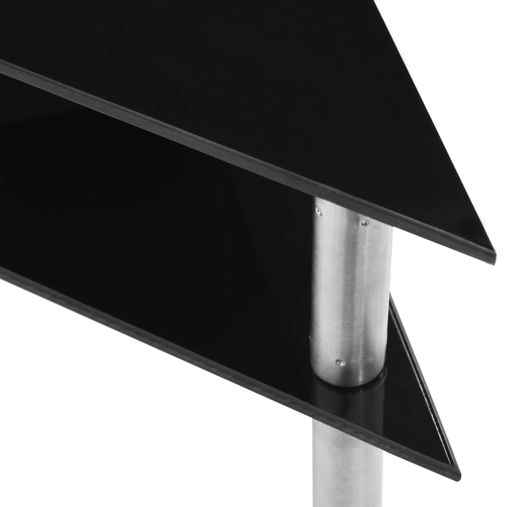 Mensola da Cucina Nera 49,5x35x26 cm in Vetro Temperato 249526