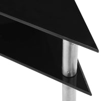 Mensola da Cucina Nera 49,5x35x26 cm in Vetro Temperato 249526