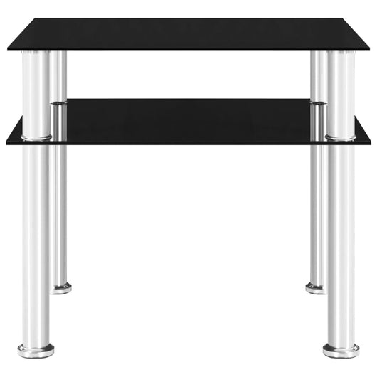 Tavolino Nero 45x50x45 cm in Vetro Temperato cod mxl 19412