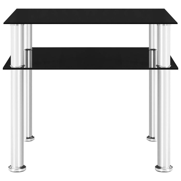 Tavolino Nero 45x50x45 cm in Vetro Temperato cod mxl 19412