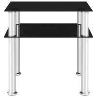 Tavolino Nero 45x50x45 cm in Vetro Temperato cod mxl 19412