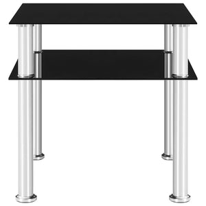 Tavolino Nero 45x50x45 cm in Vetro Temperato cod mxl 19412