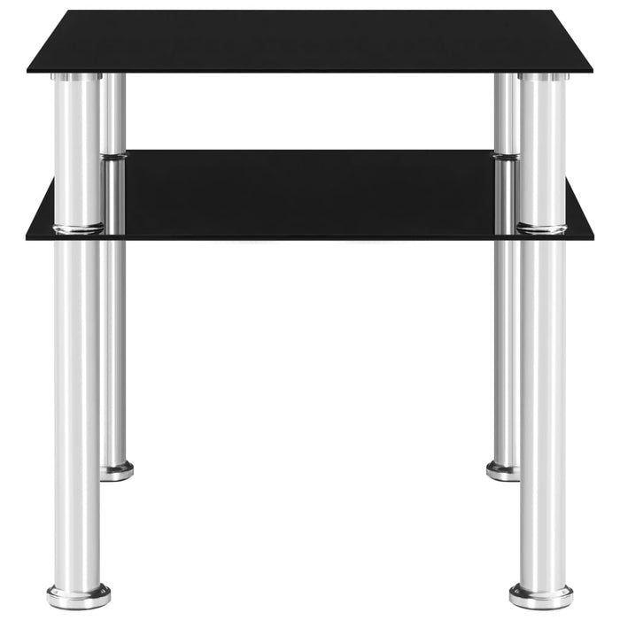 Tavolino Nero 45x50x45 cm in Vetro Temperato cod mxl 19412