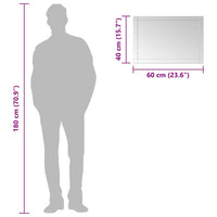 Specchio da Parete 60x40 cm in Vetro 249531