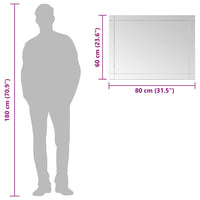 Specchio da Parete 80x60 cm in Vetro 249533