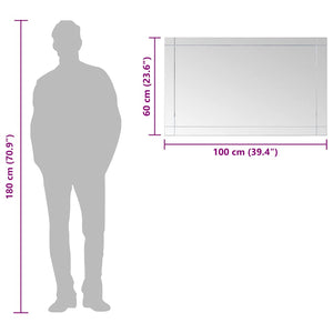 Specchio da Parete 100x60 cm in Vetro 249534