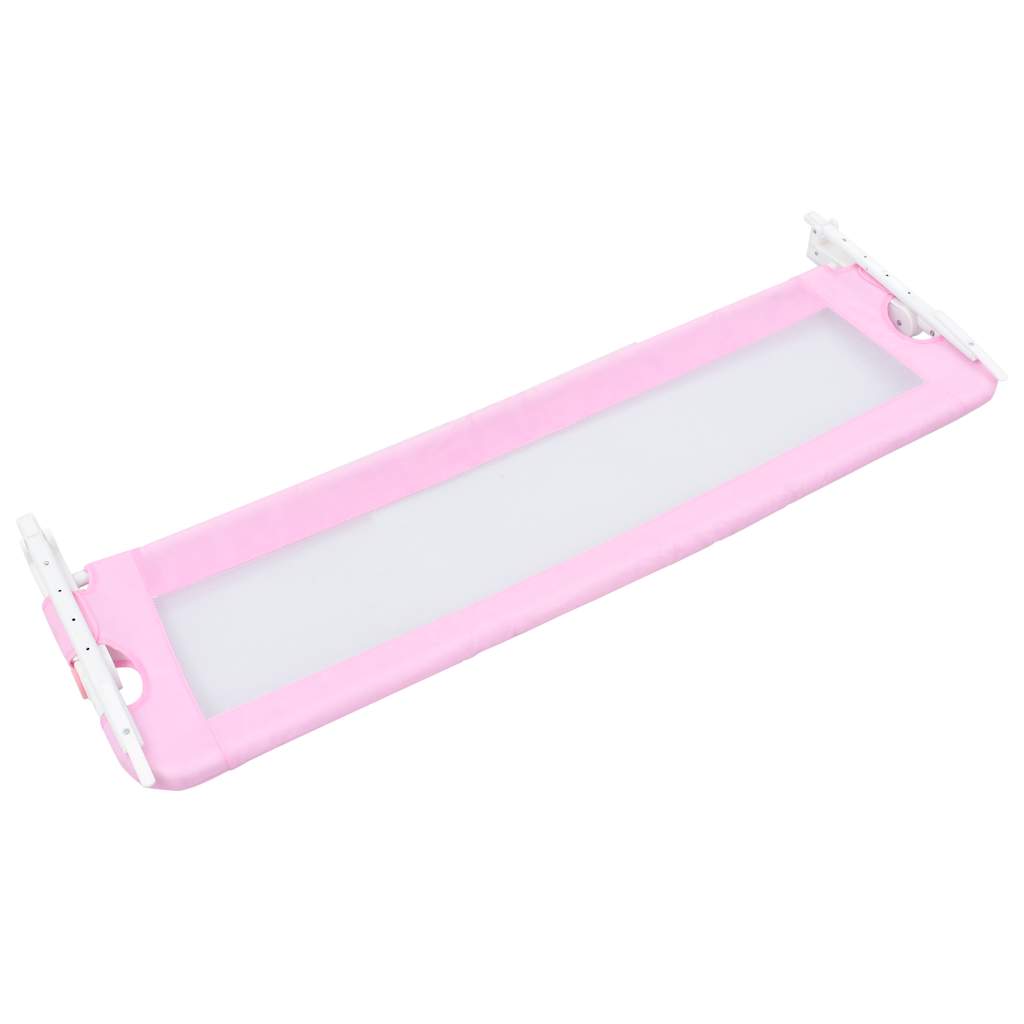 Sponde Letto di Sicurezza Bambini Rosa 120x42cm in Poliestere 10170
