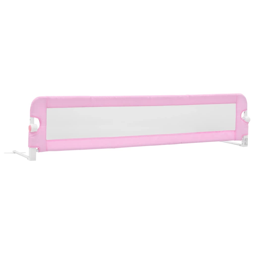 Sponde Letto di Sicurezza per Bambini Rosa 180x42cm Poliestere