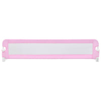 Sponde Letto di Sicurezza per Bambini Rosa 180x42cm Poliestere 10171