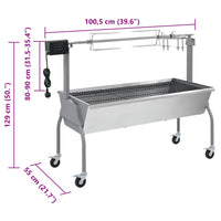 Barbecue XL a carbone con griglia e girarrosto elettrico 40236