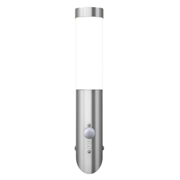 Lampioncino moderno in acciaio inox, sensore di movimento cod mxl 68547