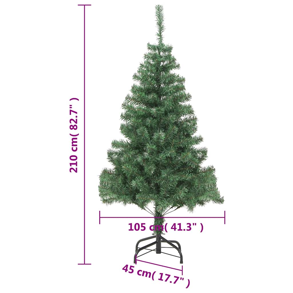 Albero di Natale Artificiale Supporto Acciaio 210 cm 910 Rami  cod mxl 7001