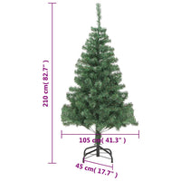 Albero Natale Artificiale con Supporto-Albero Natalizio-Decorazioni natalizie Acciaio 210 cm 910 Rami