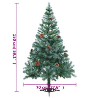 Albero di Natale Artificiale Satinato con Pigne 150 cm 60177