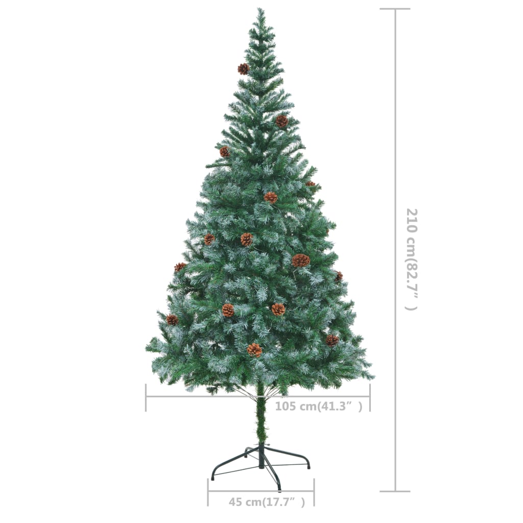 Albero di Natale Artificiale con Pigne 210 cm 60179